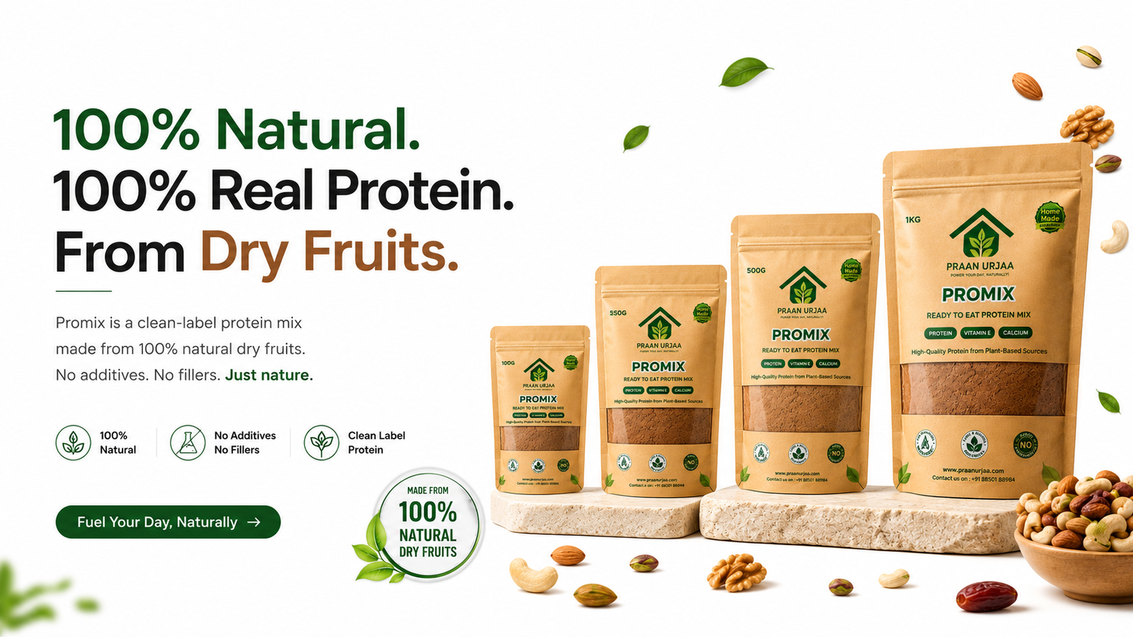Praan Urjaa PROMIX Clean Plant Protein Hero Display